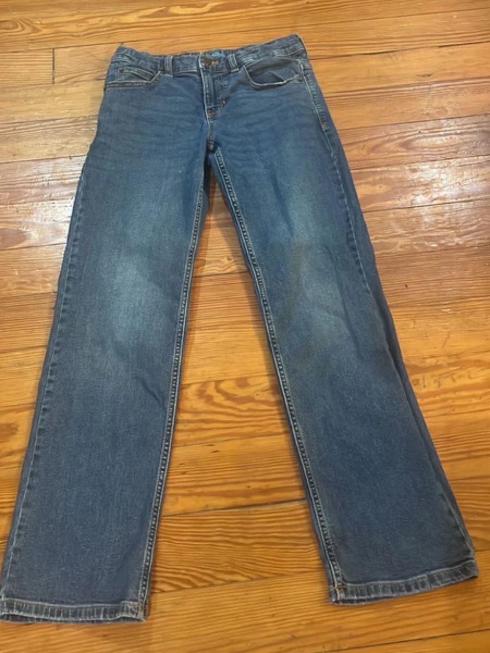 Kids Blue Straight-Leg Denim Jeans